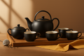 Classic noir tea set