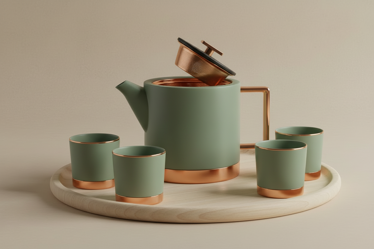Modern tea set