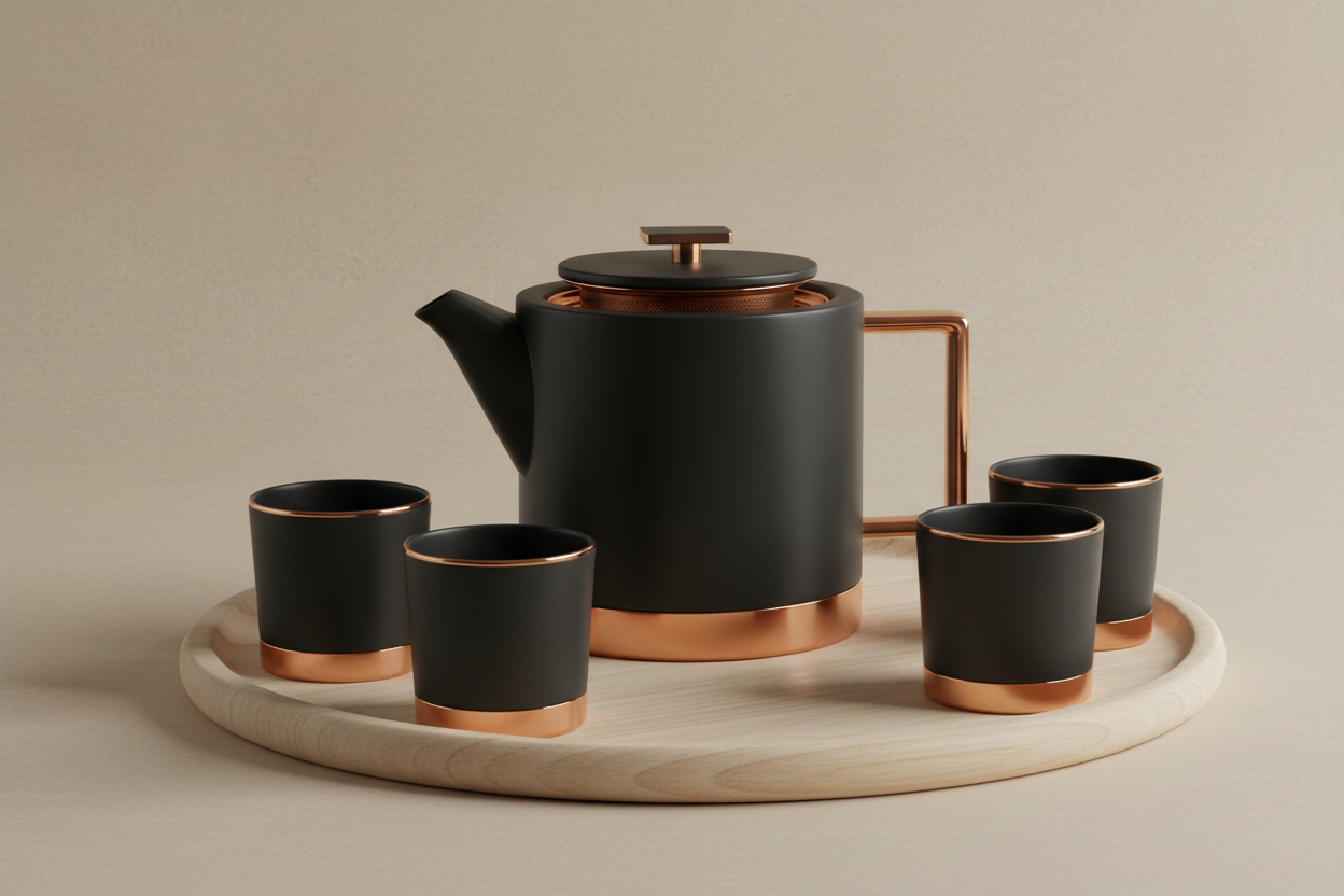 Modern tea set